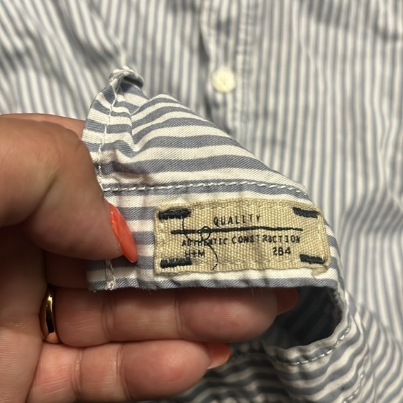 L.O.G.G boys pine stripe cotton long sleeve dress size 12-13 - Picture 3 of 5